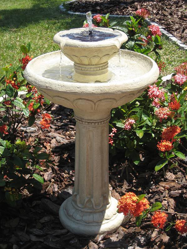 Backyard Solar Water Fountains