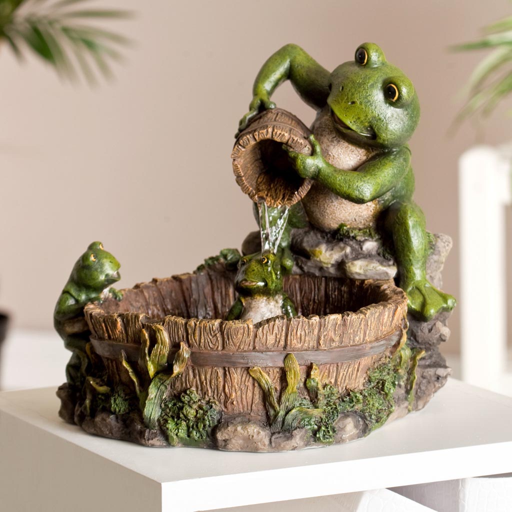 Frog Water Fountain Garden