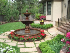 Landscaping Around a Water Fountain