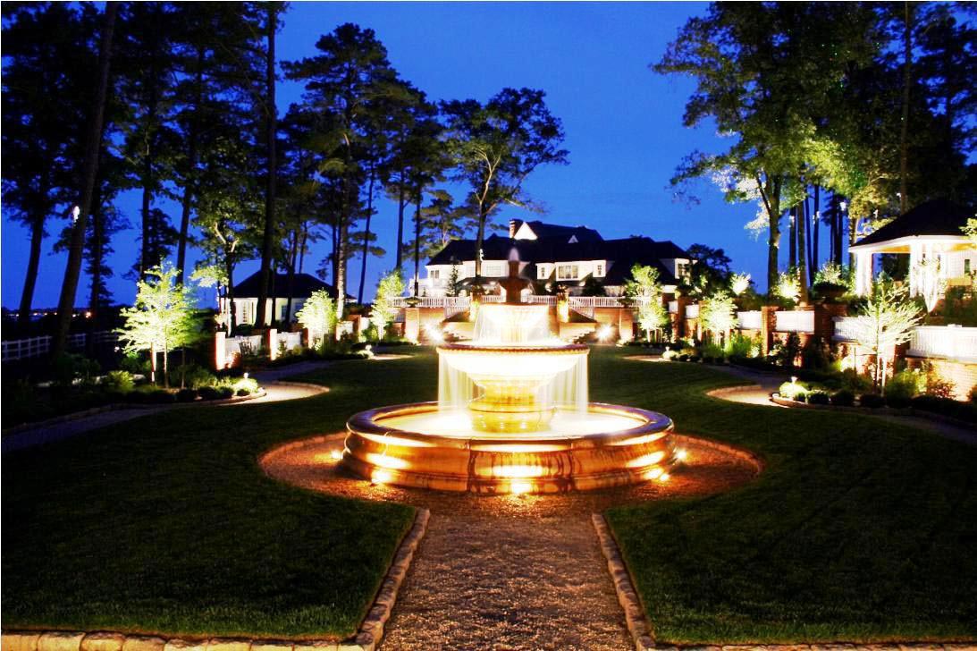 Patio Fountains with Lights