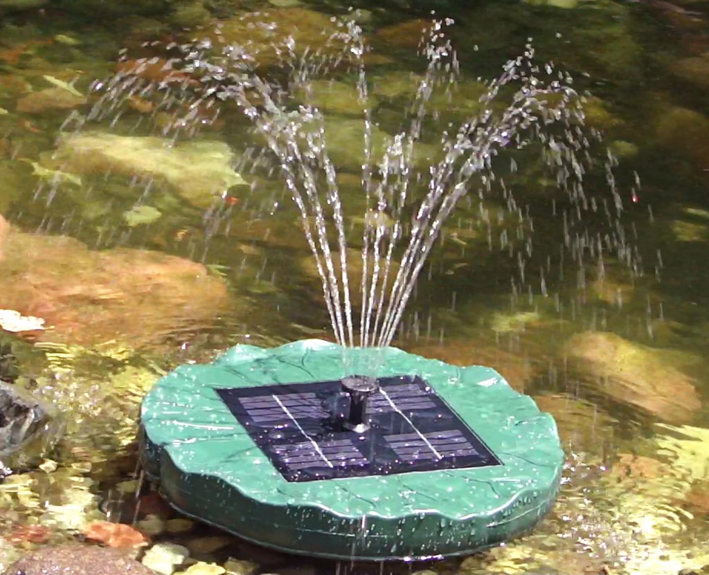 Solar Waterfall Fountain