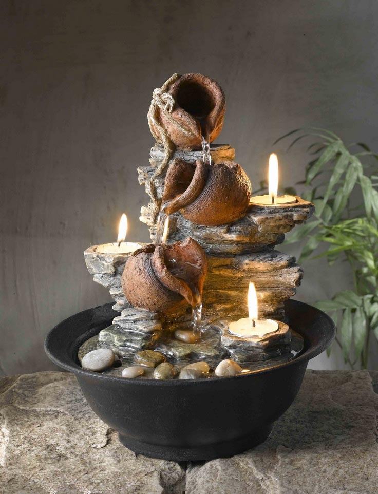 Tabletop Fountain with Light